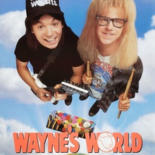 <cite>Wayne’s World</cite> (1992) movie posters and logo
