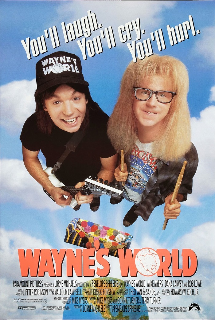 Wayne’s World (1992) movie posters and logo - Fonts In Use