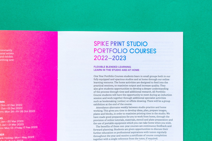 Spike Print Studio course booklet 2