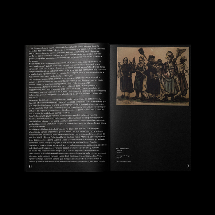 Solana y Romero de Torres. Una historia del arte español en negro exhibition catalog 3