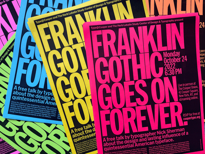 ‘Franklin Gothic Goes on Forever’ lecture flyers 2
