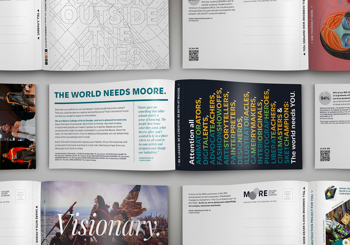 Moore College of Art &amp; Design branding 3