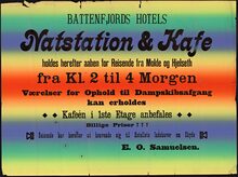 Battenfjords Hotels Natstation &amp; Kafe broadside