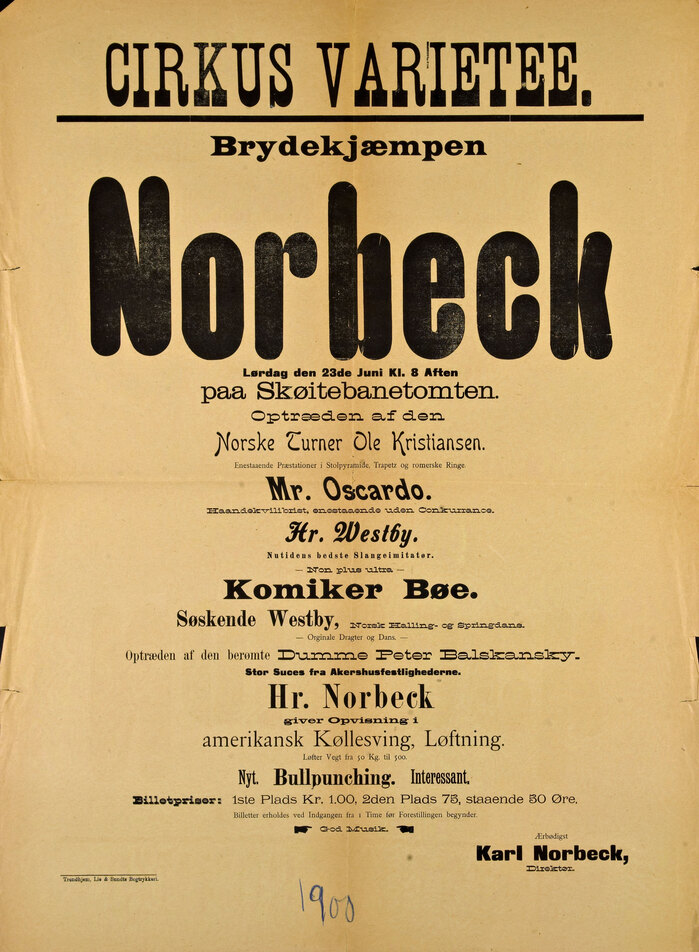 Norbeck Circus poster