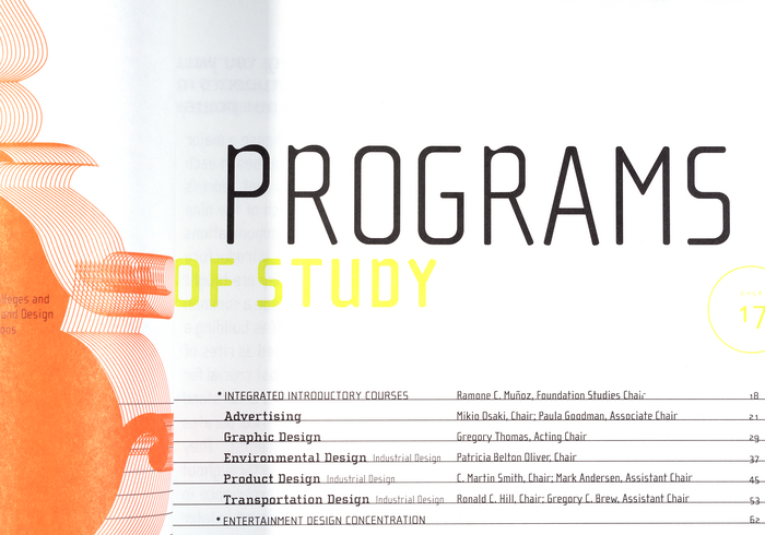 Art Center College of Design, 1999/2000 catalog 3