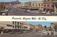 “Prescott, Arizona Mile-Hi City” postcard