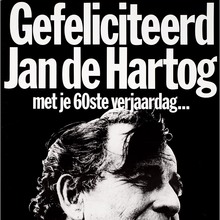 “Gefeliciteerd Jan de Hartog” poster