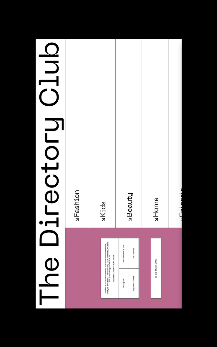 The Directory Club website 2