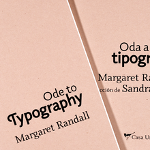 <cite>Ode to Typography</cite> / <cite>Oda a la tipografía</cite> chapbook