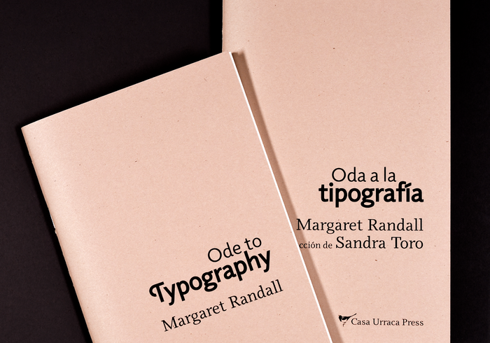 Ode to Typography / Oda a la tipografía chapbook 1