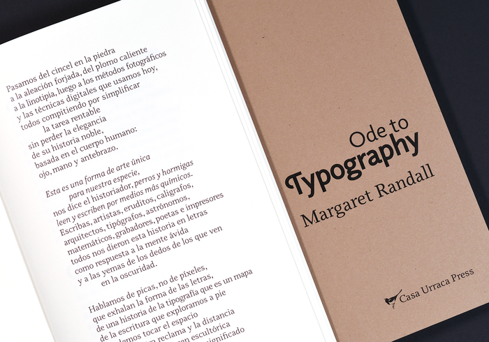 Ode to Typography / Oda a la tipografía chapbook 2