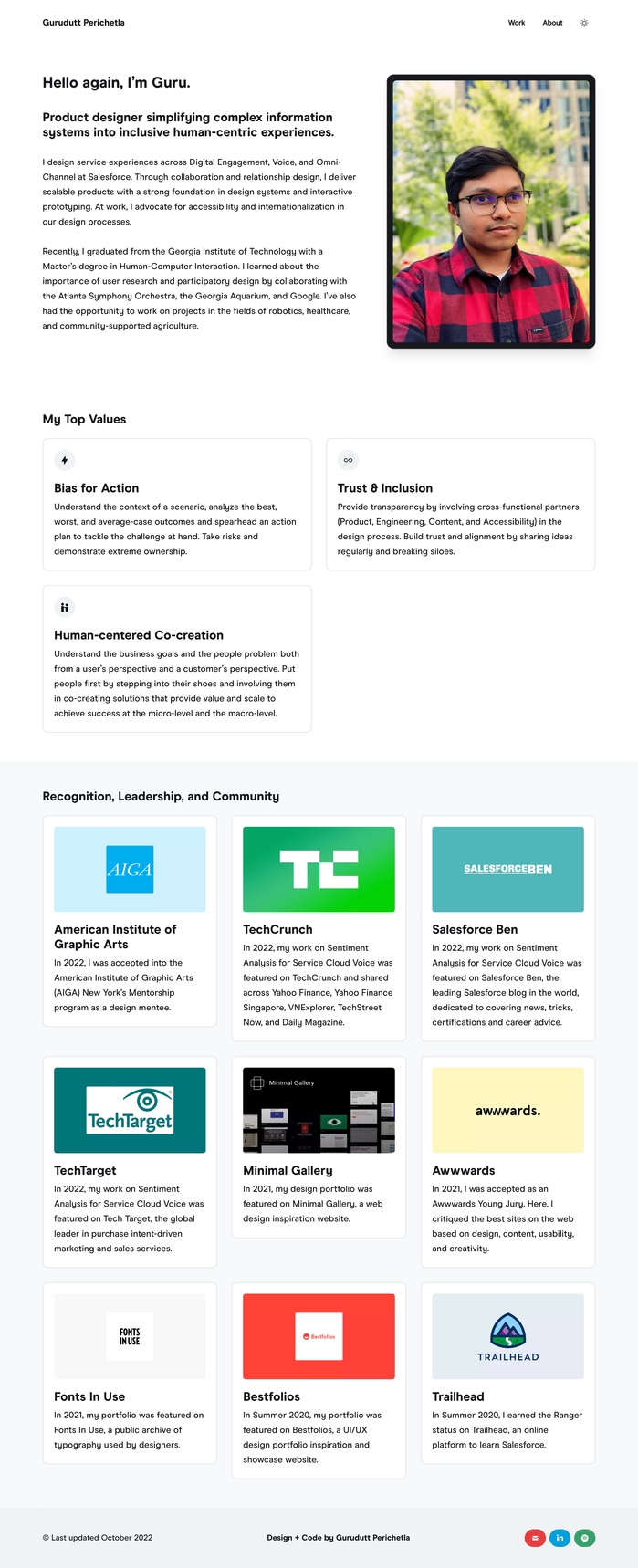 Gurudutt Perichetla portfolio website (2022) 3