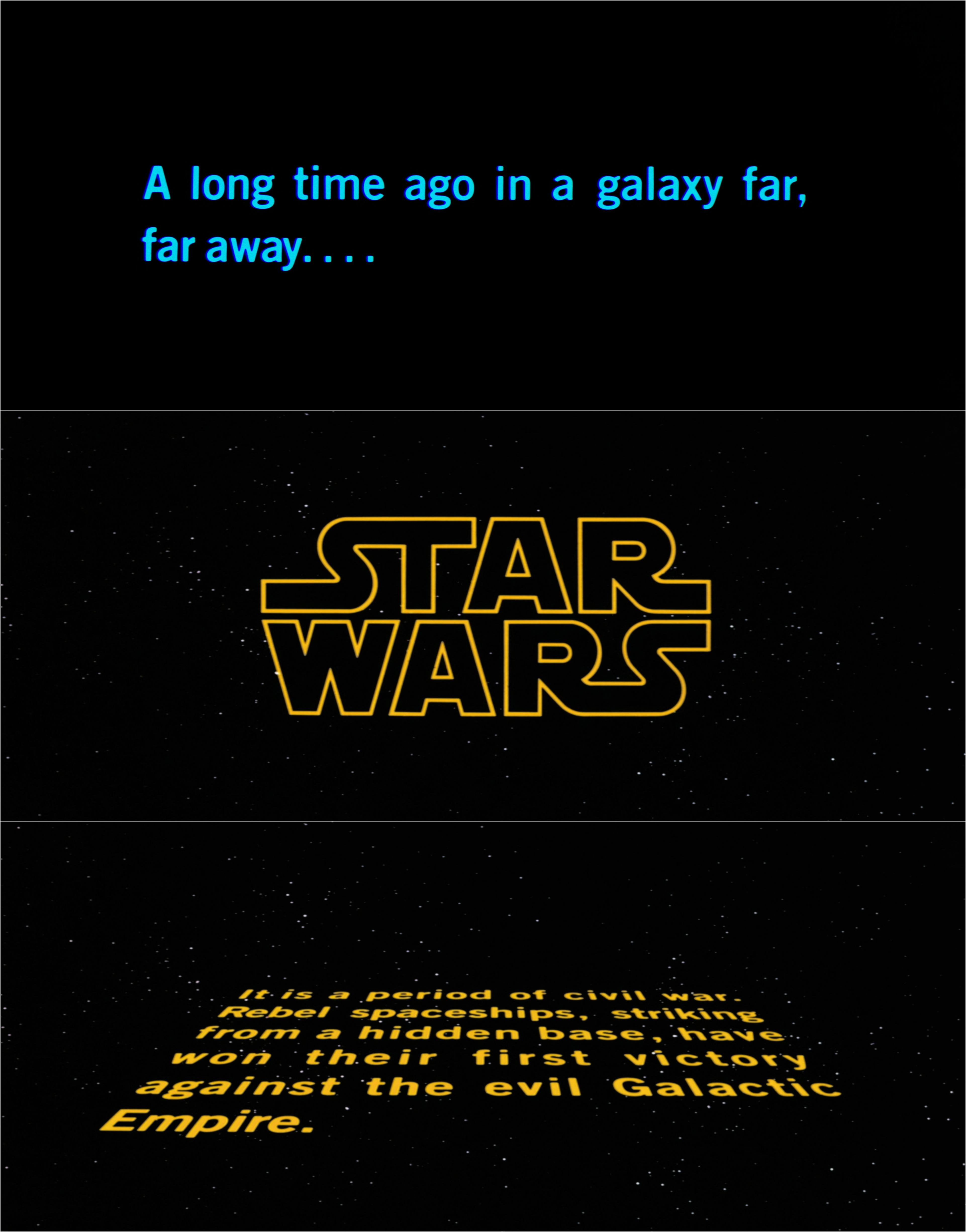 Star Wars opening crawl and titles - Fonts In Use