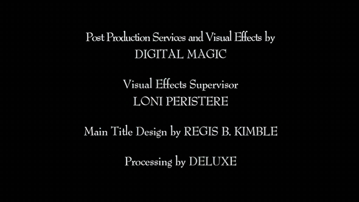 The end credits also feature Bernhard Modern in its more usual form.