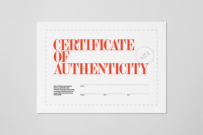 For Promotional Use Only by A24 - Fonts In Use