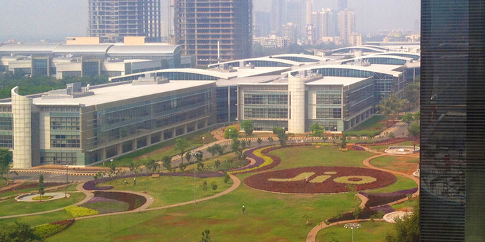 Probably the largest application of Omnes: the Jio logo at Reliance Corporate Park can be seen on Google Maps.