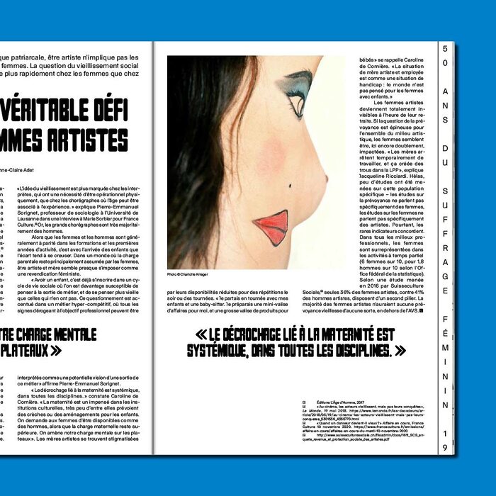 Culture Enjeu, no. 71, “La vie d’artiste” 4