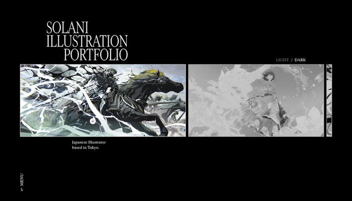 Solani Illustration portfolio website 1