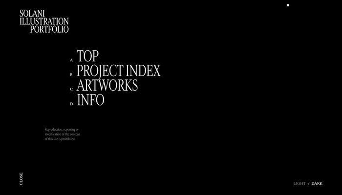 Solani Illustration portfolio website 2