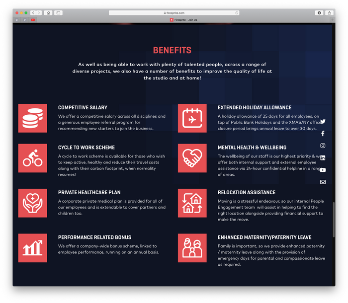 Firesprite website 7
