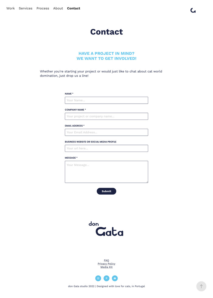 don Gata studio website 4