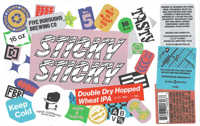 Sticky Sticky by Five Boroughs Brewing Co. and Twin Elephant Brewing 1