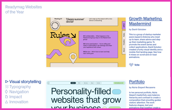 Readymag Websites of the Year 2022 2