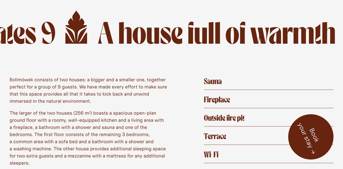 Detail of the website (English version)