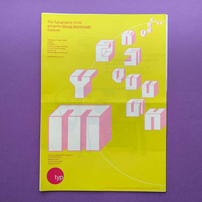 The Typographic Circle presents Morag Myerscough: Caravan poster 1