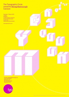 The Typographic Circle presents <cite>Morag Myerscough: Caravan </cite>poster