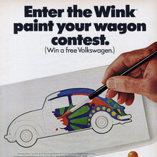 “Enter the Wink paint your wagon contest” ad