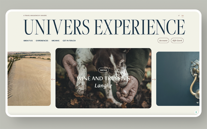 Univers Experience website 1