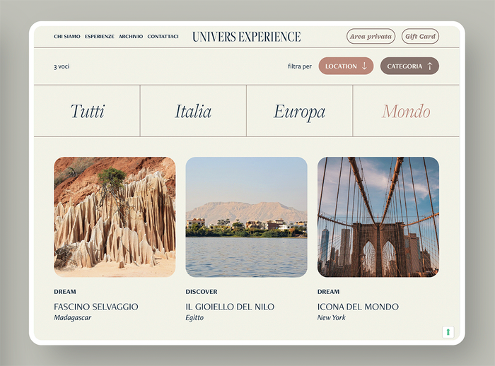 Univers Experience website 4