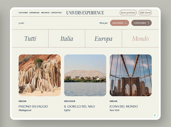 Univers Experience website 4