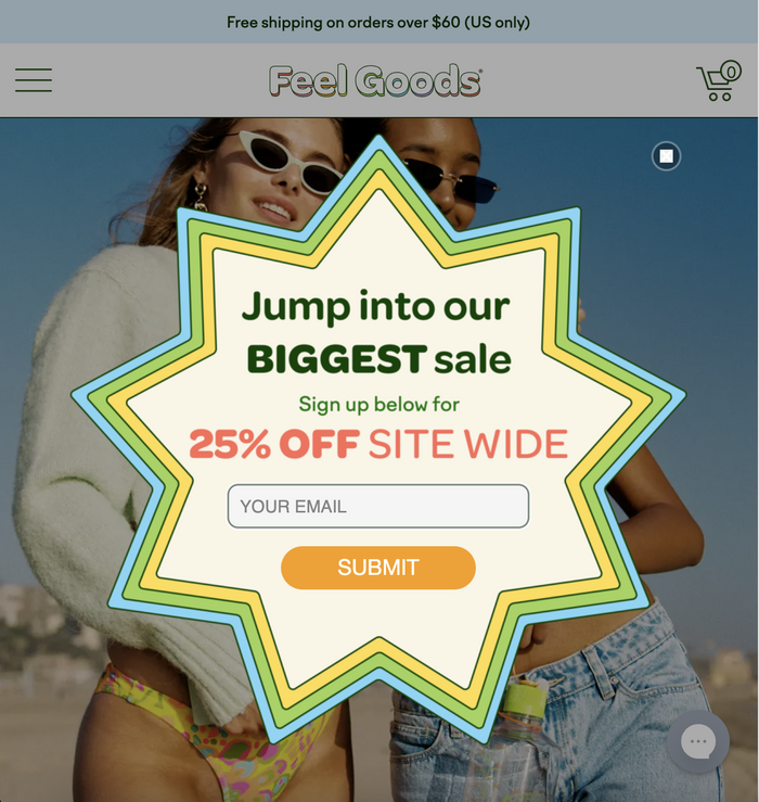 Omnes is also used for some web graphics, as in this sale overlay.