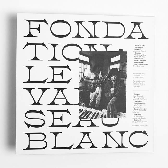 Fondation – Le vaisseau blanc album art and Tunnel Vision Records logo 2