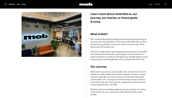 Mob website 6