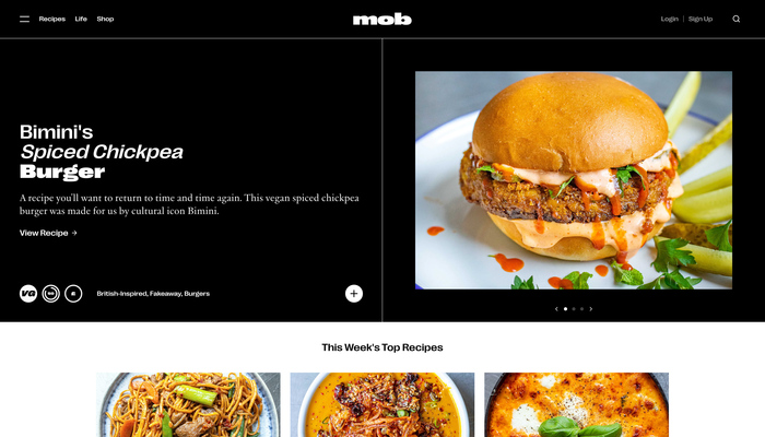 Mob website 3