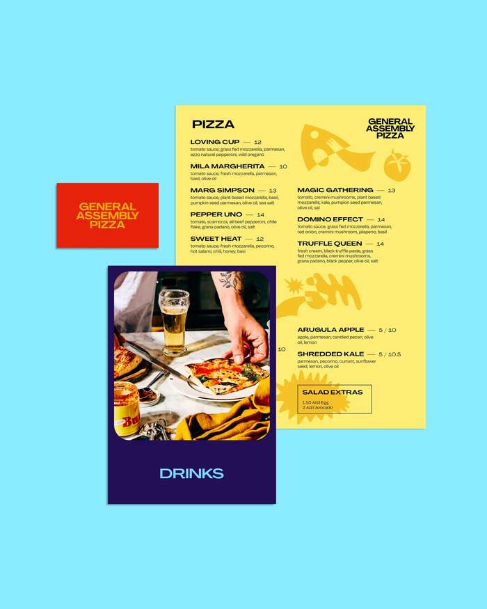 General Assembly Pizza brand identity and website 4