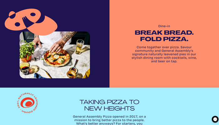 General Assembly Pizza brand identity and website 6