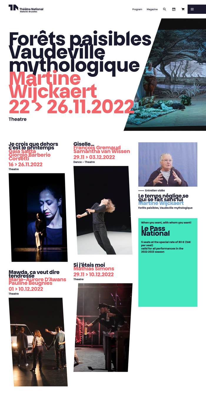 Théâtre National Wallonie-Bruxelles, 2022–2023 season 2