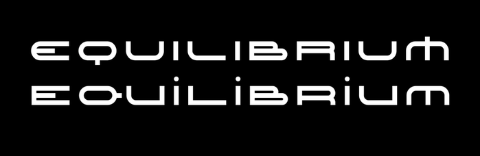 A resetting in unmodified Lord Haw-Haw. The top line shows the capitals, the bottom one the alternate forms offered in the lowercase.