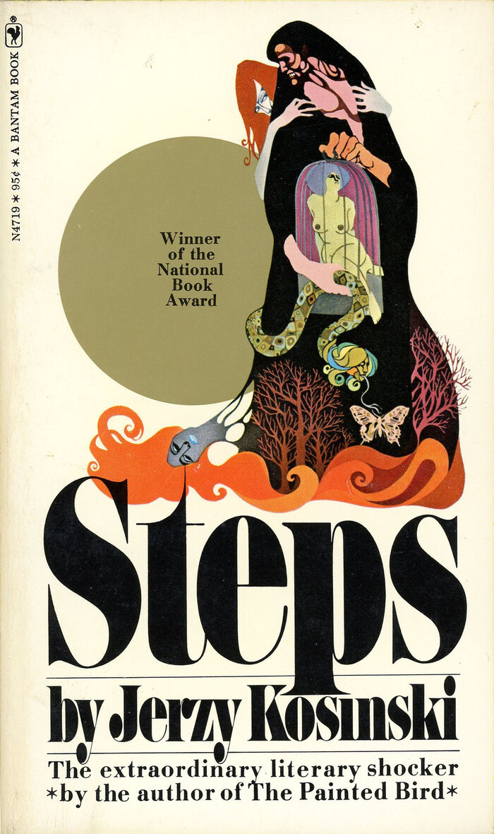 Steps, Bantam Books N4719, Oct. 1969. Cover art by Leo and Diane Dillon. The small text is set in .