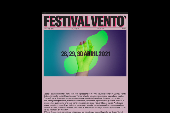 Festival Vento, 2021 visual identity and website 2