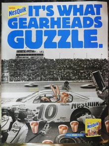 “It’s What Gearheads Guzzle” Nesquik ad