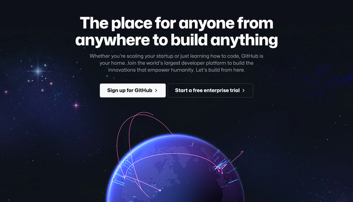 GitHub homepage (2022) 8