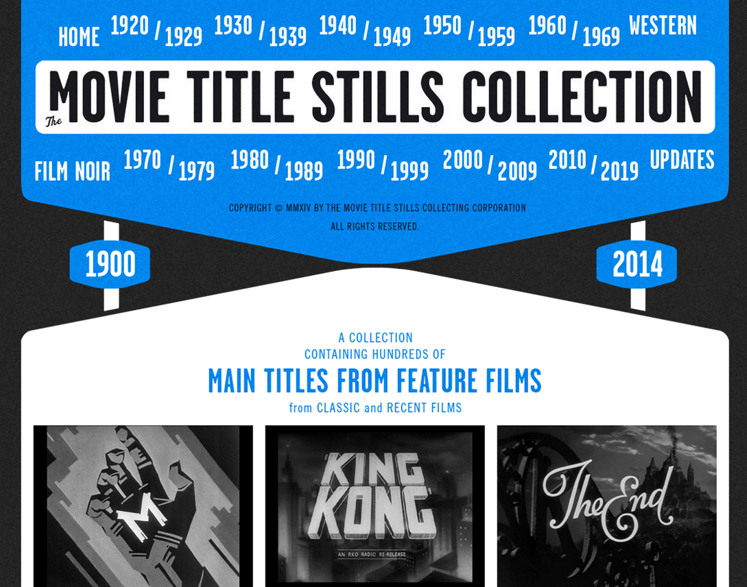 Movie titles collection. Film title. Movie titles.