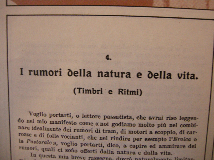 L’Arte dei rumori (The art of noises) 6