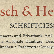 Genzsch &amp; Heyse letterhead, 1931