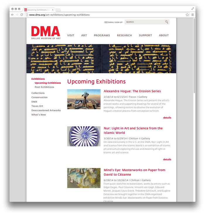 Dallas Museum of Art website 4